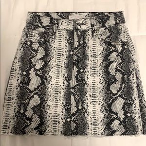 Snake Print Mini Skirt